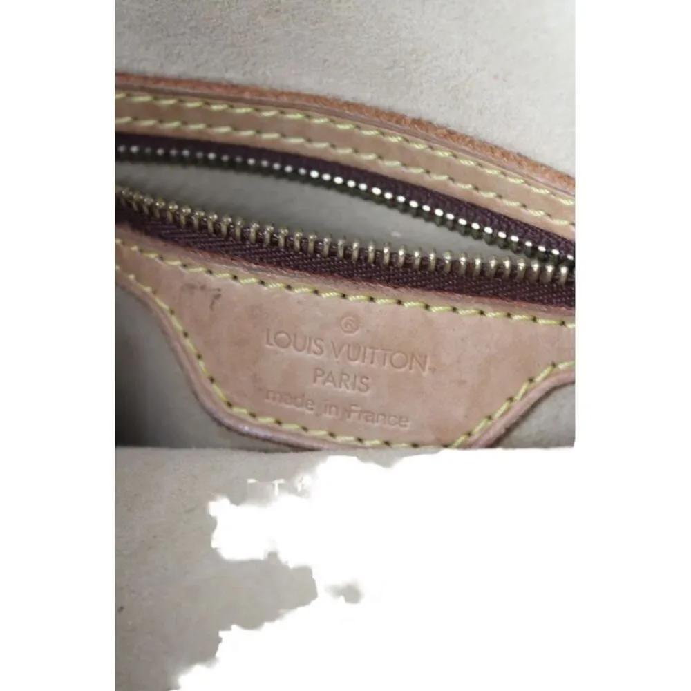 Louis Vuitton Womens Canvas Monogram Print Looping GM Tote Handbag Brown